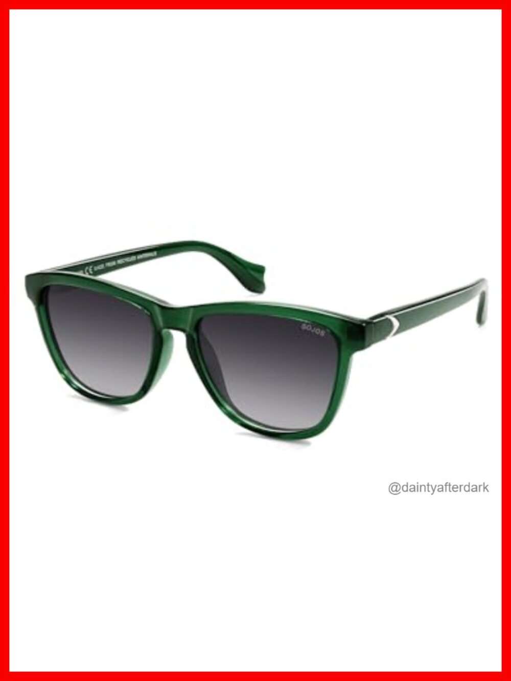 SOJOS Polarized Retro Large Rectangular Sunglasses BALEEN